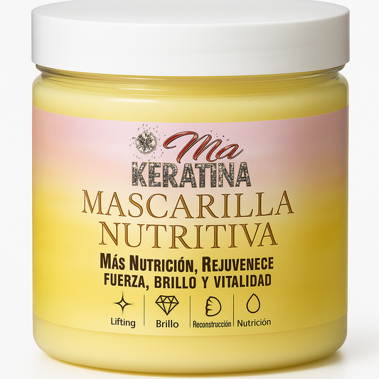 MiaKeratina Nourishing Hair Mask – intense repair treatment for dry, damaged and frizzy hair with deep conditioning and brilliant shine.
