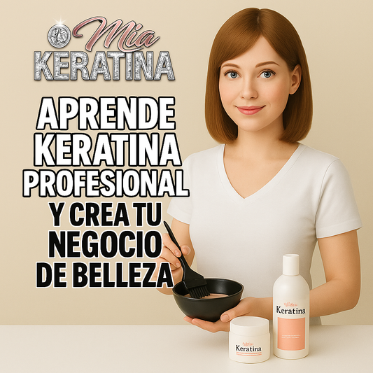Curso de Keratina Profesional MiaKeratina aprende desde cero, certifícate y crea tu propio negocio de belleza con técnicas de alisado